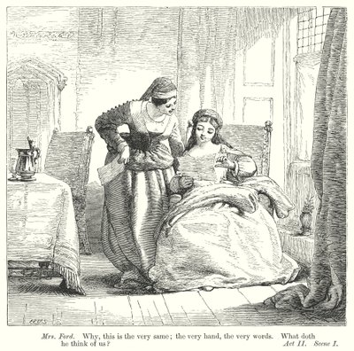 The Merry Wives of Windsor (kaiverrus) tekijältä Henry Courtney (after) Selous