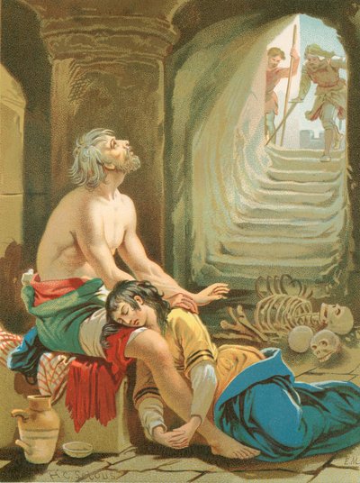 Despondency ja hänen tyttärensä Doubting Castlessa tekijältä Henry Courtney Selous