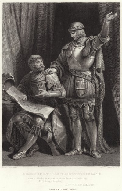 Kuningas Henrik V ja Westmoreland, Hen V, näytös IV, kohtaus III tekijältä Henry Courtney Selous