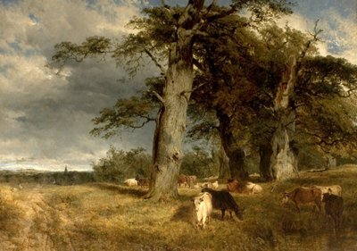 Maisema Dukeriesissa, Nottinghamshire, 1850 tekijältä Henry Dawson