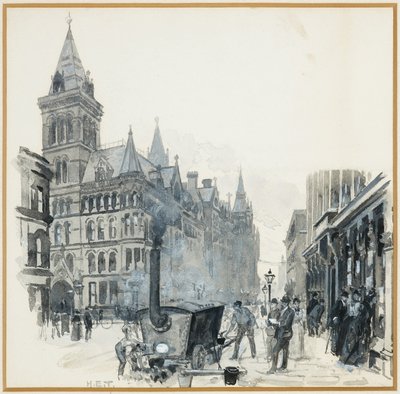 Corporation Road Making, Princess Street ja Town Hall tekijältä Henry Edward Tidmarsh