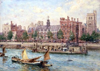 Lambethin palatsi sillalta tekijältä Henry Edward Tidmarsh
