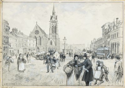 Uusi risti ja Pyhän Paavalin kirkko tekijältä Henry Edward Tidmarsh