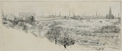 Phillips Parkin hautausmaa ja Bradford Roadin kaasutehdas tekijältä Henry Edward Tidmarsh