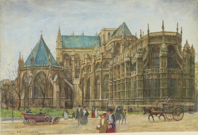 Näkymä Henrik VII:n kappeliin Westminster Abbeyssa, 1913 (wc paperille) tekijältä Henry Edward Tidmarsh