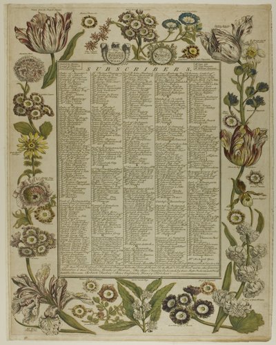 Nimilehti, kirjasta Twelve Months of Flowers tekijältä Henry Fletcher