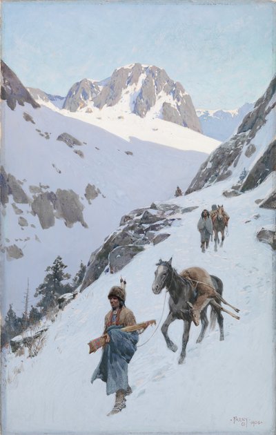 Onnistunut metsästys, 1906. tekijältä Henry Francois Farny