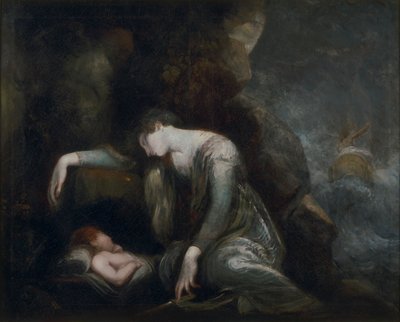 Dana? ja Perseus Seriphosissa(?) tekijältä Johann Heinrich Füssli
