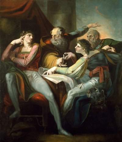Kiista Hotspurin, Glendowerin, Mortimerin ja Worcesterin välillä, 1784. tekijältä Johann Heinrich Füssli