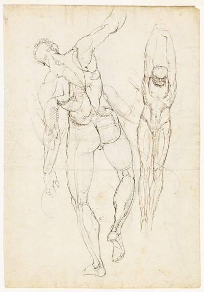 Figuuritutkimukset (recto ja verso) tekijältä Johann Heinrich Füssli