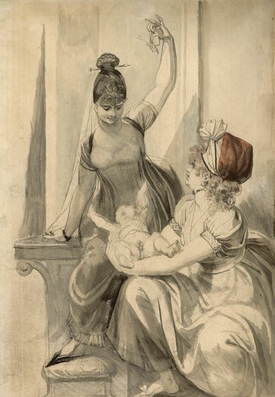 Äiti ja hänen perheensä maaseudulla tekijältä Henry Fuseli