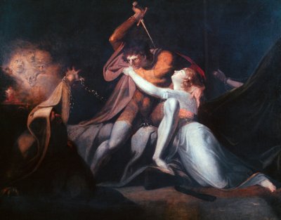 Percival Delivering Belisane..., esillä 1783 tekijältä Johann Heinrich Füssli
