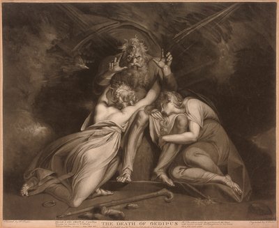 Oidipuksen kuolema, kaivertanut William Ward tekijältä Johann Heinrich Füssli