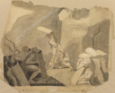 Titaanit hyökkäävät Olympus-vuorelle tekijältä Johann Heinrich Füssli