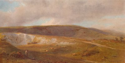 Chalk Pit on the Downs, lähellä Eastbournea, 1871, 1935 tekijältä Henry George Hine