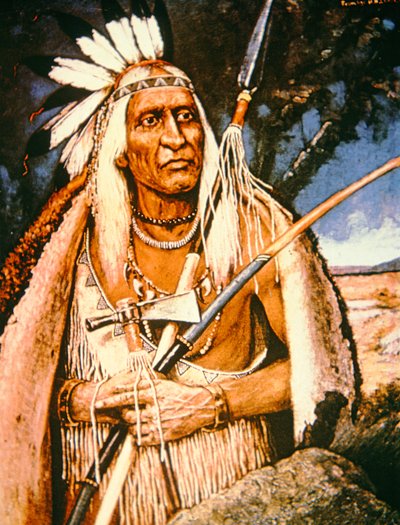 Iroquois Chief (öljy kankaalle) tekijältä Henry H. Cross