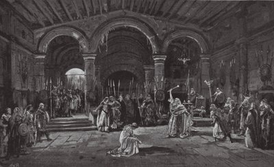 Kohtaus Kuningas Learista (litografia) tekijältä Henry Hawes Craven Green