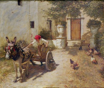 Maatilan pihakohtaus, 1905 tekijältä Henry Herbert La Thangue