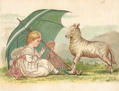 Prinsessa ja lammas (väri litho) tekijältä Henry Hetherington Emmerson