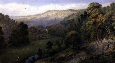 Stapleton Glen (akvarelli ja guassi paperille) tekijältä Henry Hewitt