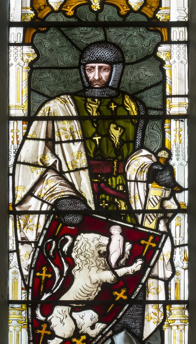 Cambridge, Trinity College, Heaton Butler & Bayne, Henry Holiday, Simon de Montfort, 1870, muokattu Carl Almquistista tekijältä Henry Holiday