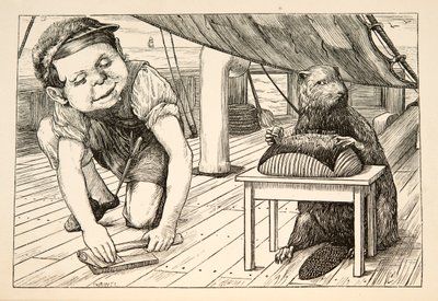 Majava katsoi jatkuvasti päinvastaiseen pubiin. 1876. tekijältä Henry Holiday