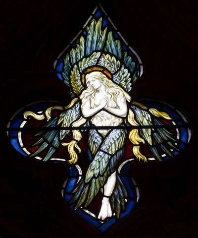 Tracery Angel, 1884 (lasimaalauksia) tekijältä Henry Holiday