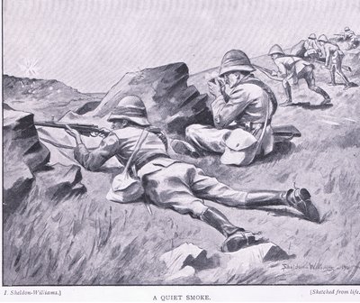 Hiljainen savu, Harmsworth Bros Limitedin julkaisemasta After Pretoria: The Guerilla War -sarjasta tekijältä Henry Inglis Jodrel Sheldon Williams