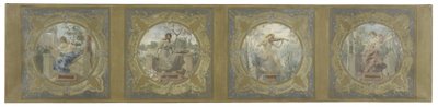 Luonnos Pariisin kaupungintalon Lobau-galleriaa varten: Les Arts tekijältä Henry Jean Louis Boureau