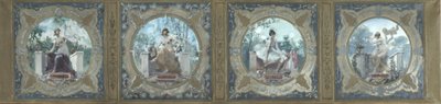 Luonnos Pariisin kaupungintalon Lobau-galleriaa varten: Runous. Ilo. La Danse. La Grace, 1890 (öljy kankaalle). tekijältä Henry Jean Louis Boureau