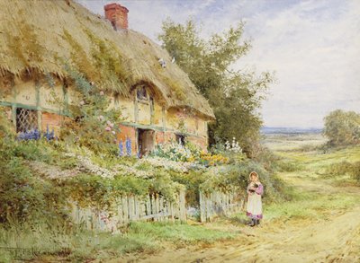 Pet Rabbit (öljy kankaalle) tekijältä Henry John Sylvester Stannard