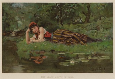 Kesäkuun lehtikuukausi (chromolitho) tekijältä Henry John Yeend King