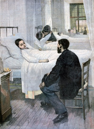 Vierailupäivä sairaalassa, 1893 tekijältä Henri Jules Jean Geoffroy