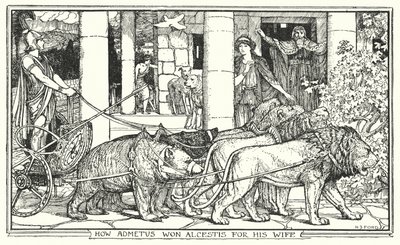 Kuinka Admetus voitti Alcestis vaimolleen (litho) tekijältä Henry Justice Ford