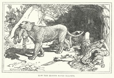 Kuinka leijona pelasti Malchuksen (litho) tekijältä Henry Justice Ford