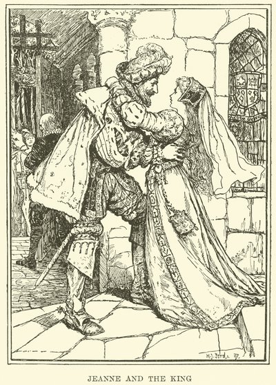 Jeanne ja kuningas (kaiverrus) tekijältä Henry Justice Ford