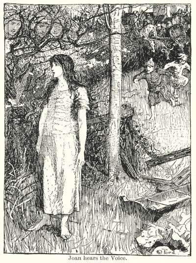 Johanna kuulee äänen (litografia) tekijältä Henry Justice Ford
