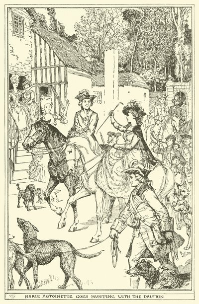 Marie Antoinette metsästää Dauphinin kanssa tekijältä Henry Justice Ford