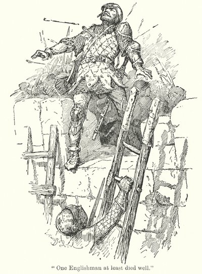 "Ainakin yksi englantilainen kuoli hyvin" (litografia) tekijältä Henry Justice Ford