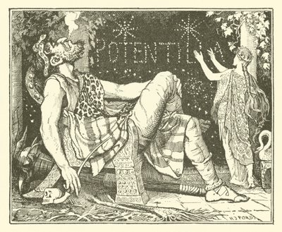 Prinssi Narcissus ja prinsessa Potentilla (kaiverrus) tekijältä Henry Justice Ford