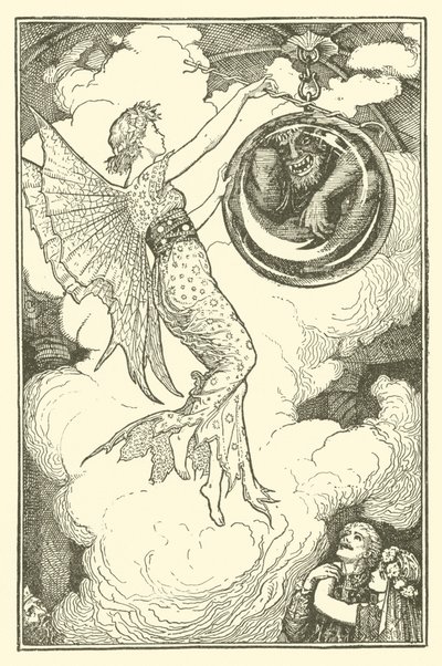 Prinssi Narcissus ja prinsessa Potentilla (kaiverrus) tekijältä Henry Justice Ford