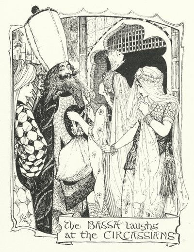 Bassa nauraa tšerkesseille (kaiverrus) tekijältä Henry Justice Ford