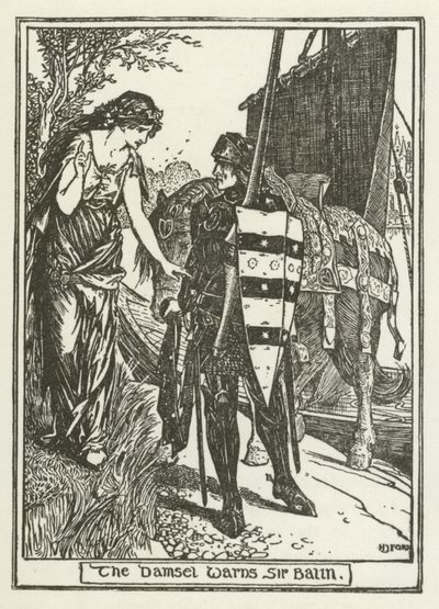 Tyttö varoittaa Sir Balinia tekijältä Henry Justice Ford