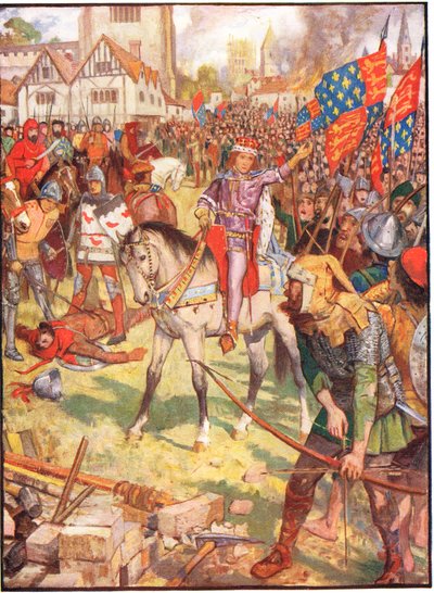 Talonpoikien kapina, kuvitus Rudyard Kiplingin Englannin historiasta, 1911 tekijältä Henry Justice Ford