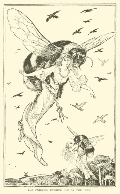 Mehiläisten kantama prinsessa (kaiverrus) tekijältä Henry Justice Ford