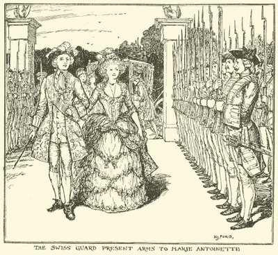 Sveitsiläiskaarti esittelee aseet Marie Antoinettelle tekijältä Henry Justice Ford