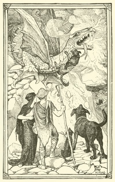 Kolme koiraa (kaiverrus) tekijältä Henry Justice Ford