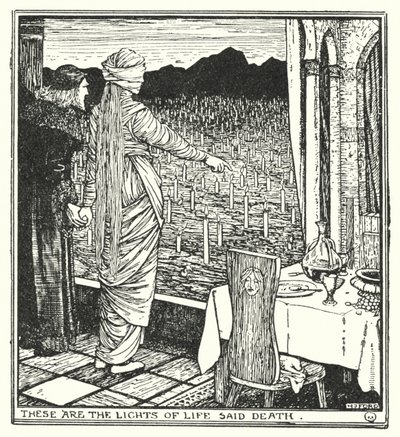 Nämä ovat elämän valot, sanoi Kuolema (litho) tekijältä Henry Justice Ford