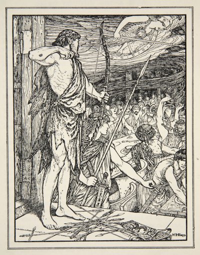 Ulysses ampuu ensimmäisen nuolen Wooereihin Andrew Langin "Tales of the Greek Seas" -sarjasta tekijältä Henry Justice Ford