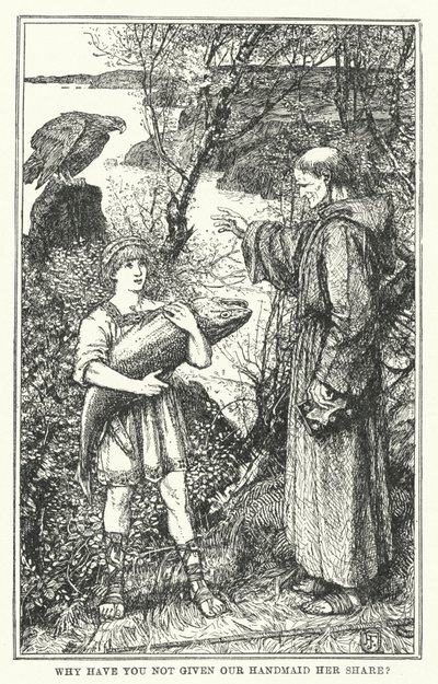 Miksi et ole antanut palvelijattarellemme hänen osuuttaan? (litografia) tekijältä Henry Justice Ford